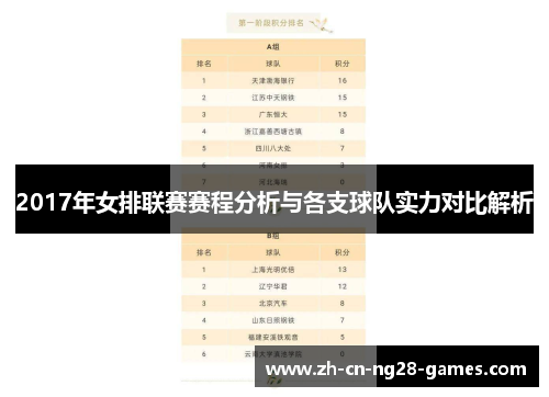 2017年女排联赛赛程分析与各支球队实力对比解析